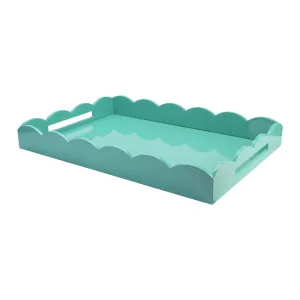 26x17 Scalloped Tray Turquoise