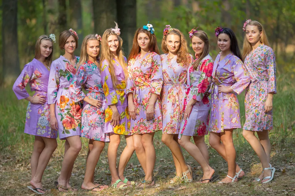 Assorted Lilacs Bridesmaids Robes