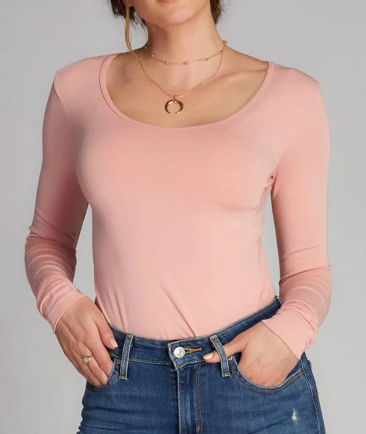 Bamboo Scoop Neck Longsleeve