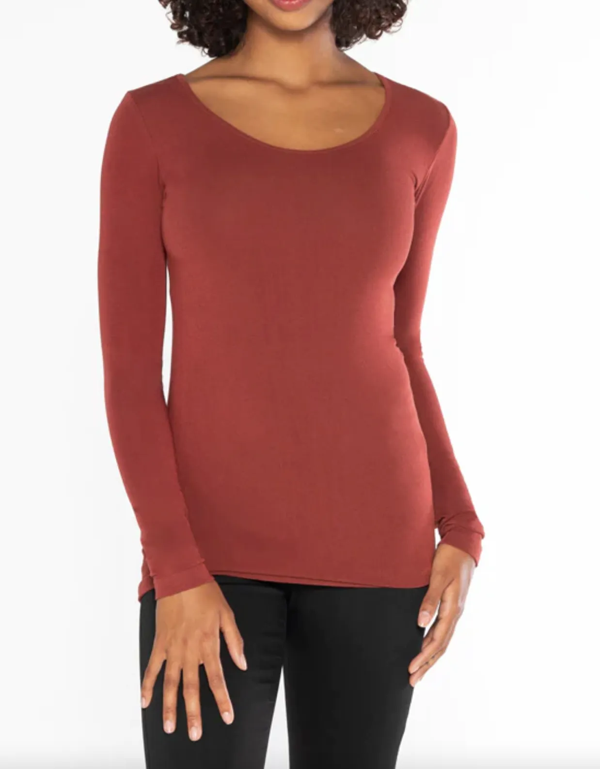 Bamboo Scoop Neck Longsleeve