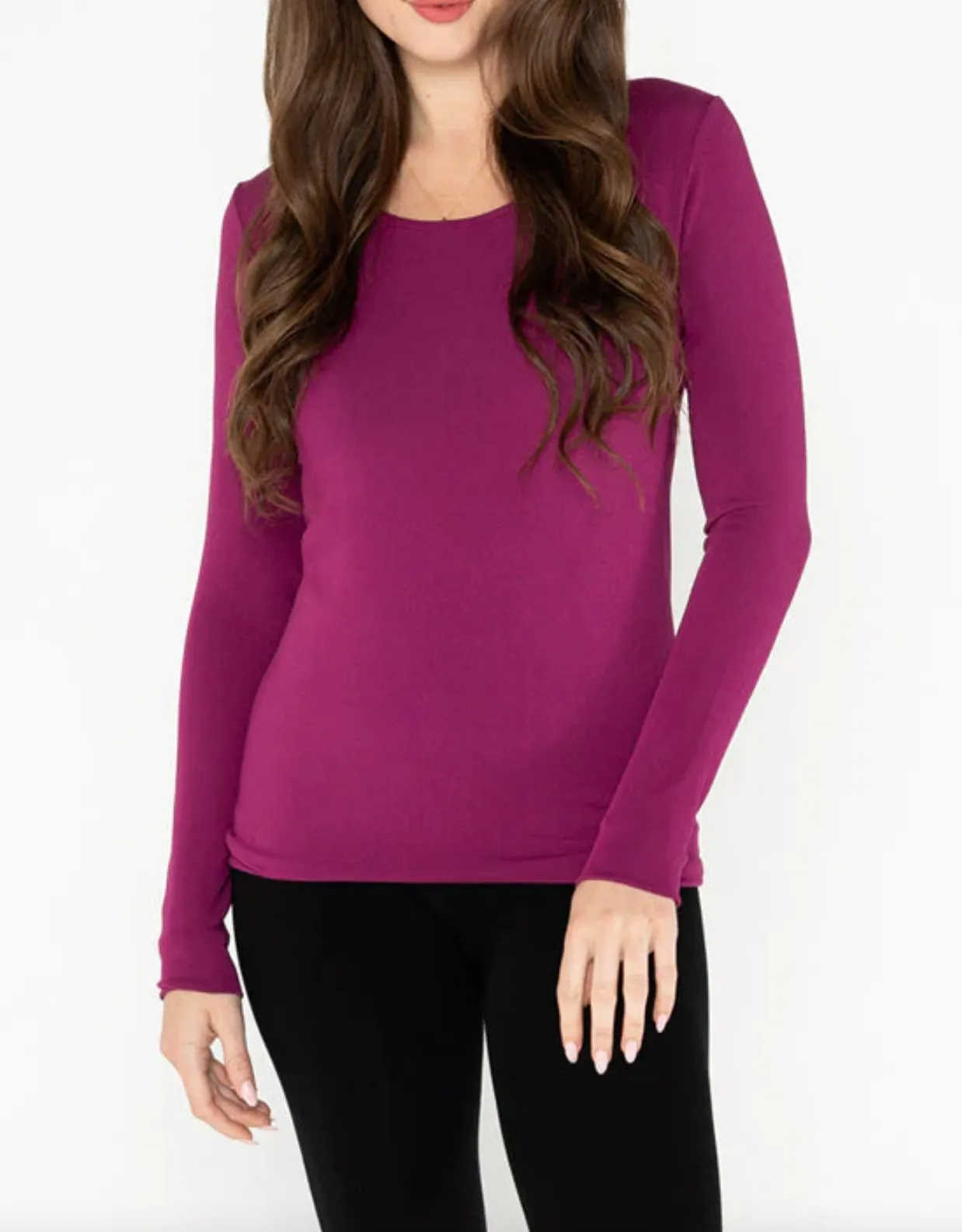 Bamboo Scoop Neck Longsleeve