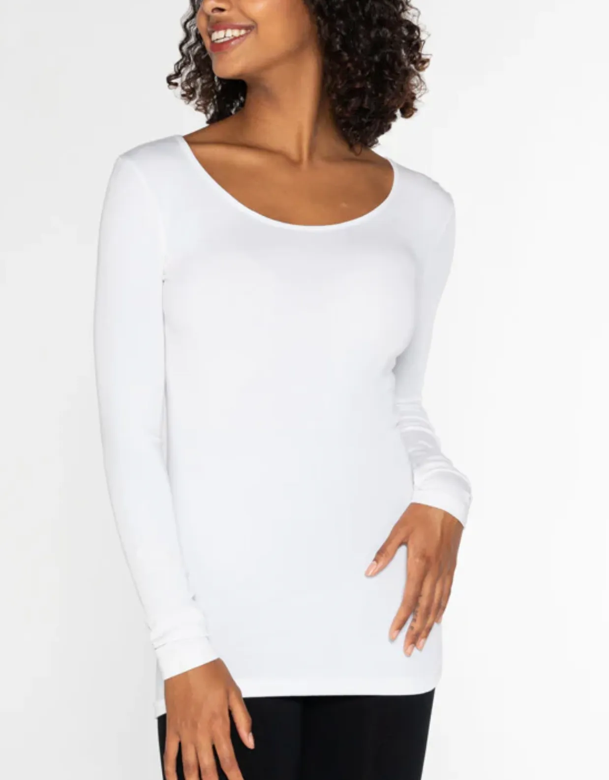 Bamboo Scoop Neck Longsleeve