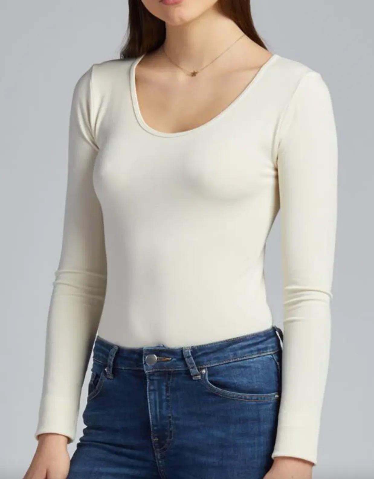 Bamboo Scoop Neck Longsleeve