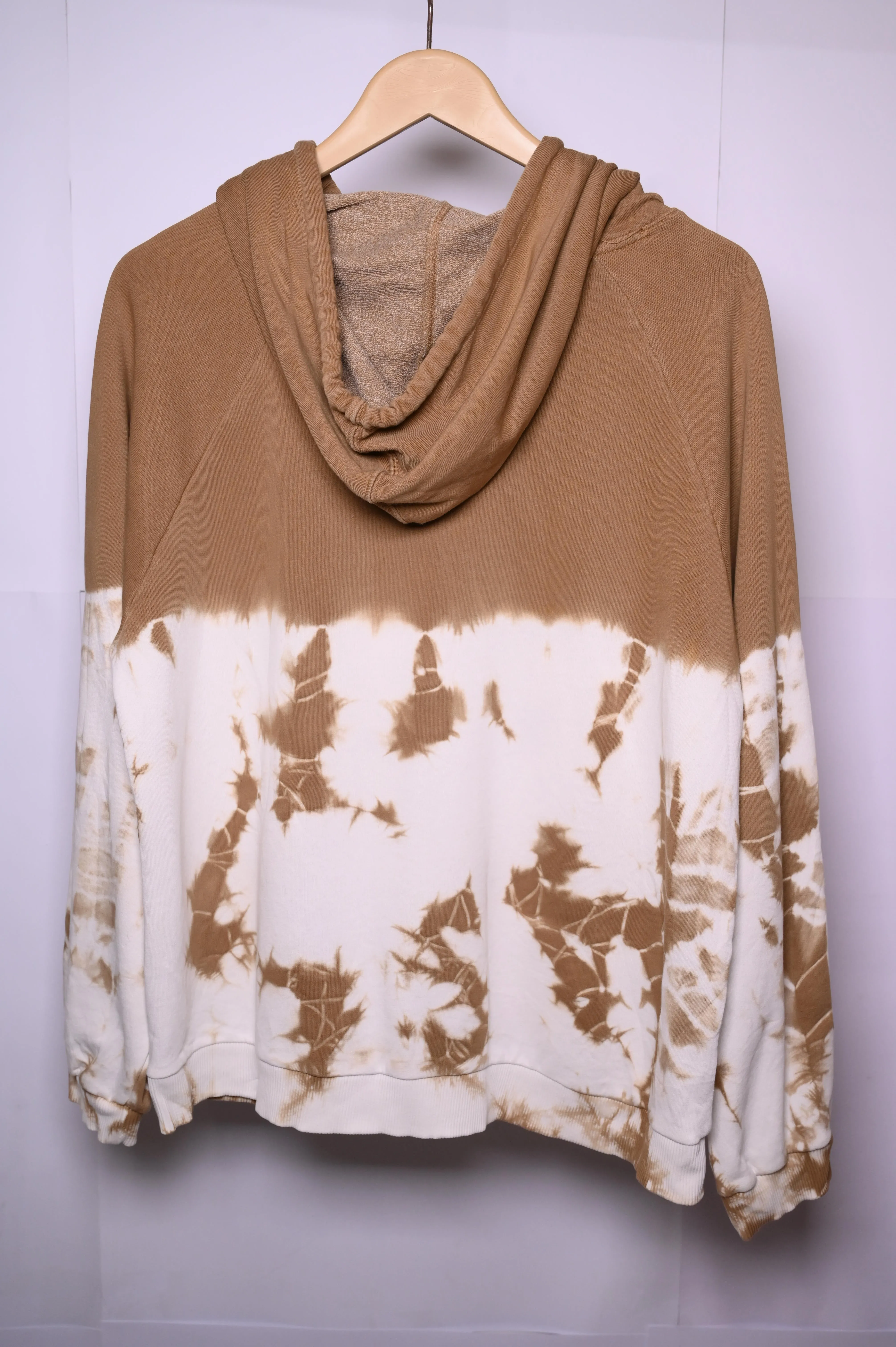 Bebe Plus White and Brown Hoodie - Large