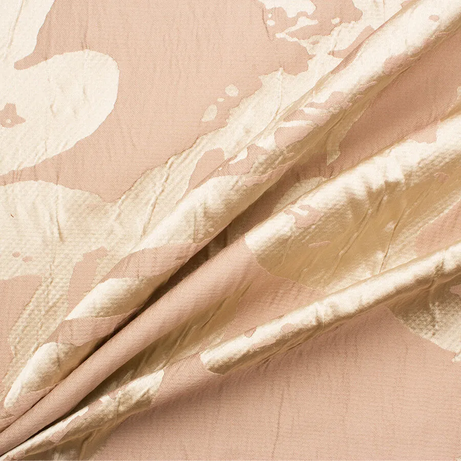 Beige Two-Tone Jacquard Brocade