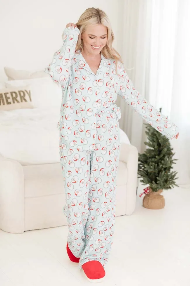 Believe In The Magic Santa Print Pajama Top FINAL SALE