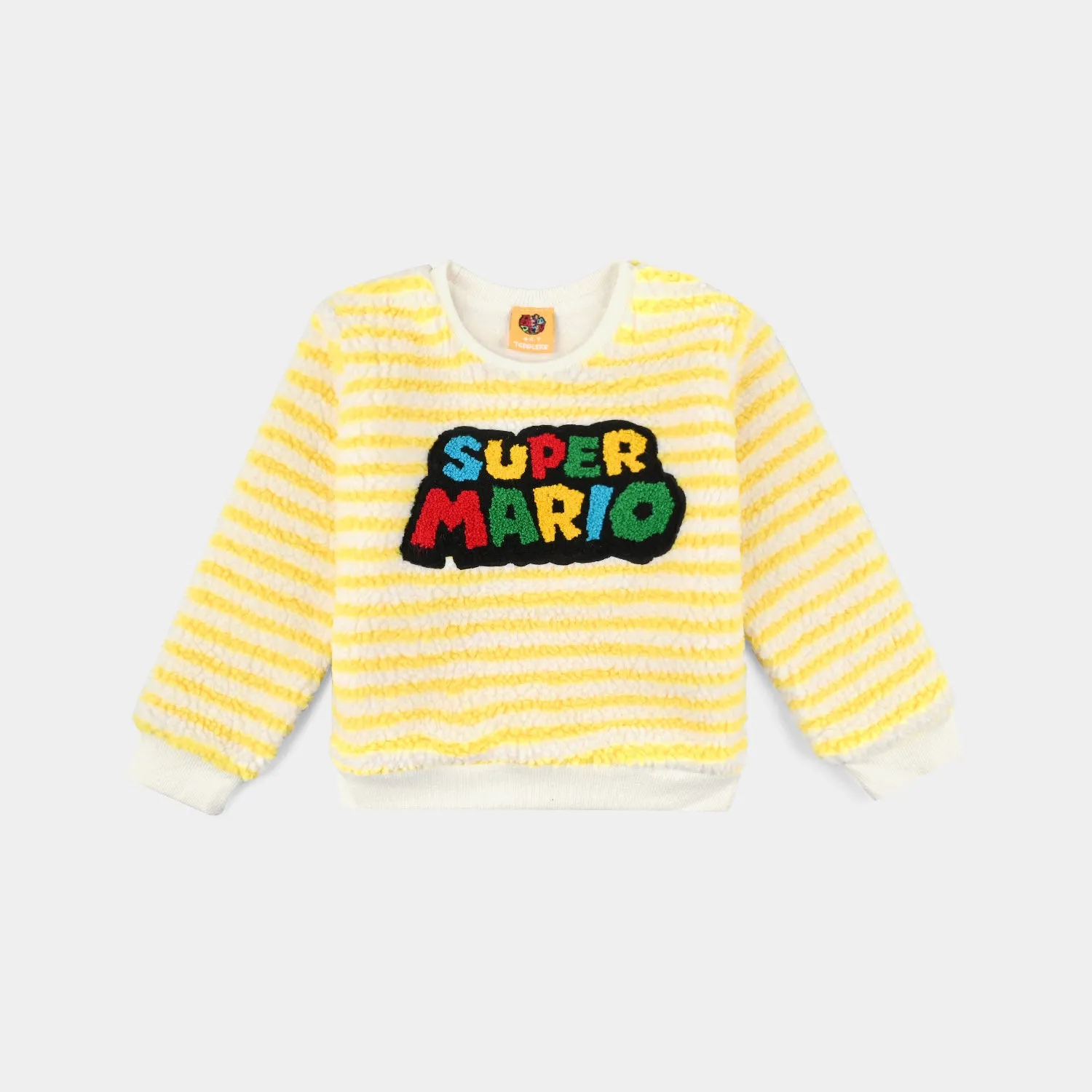 Boys Sherpa SweatShirt Super Mario-Yellow