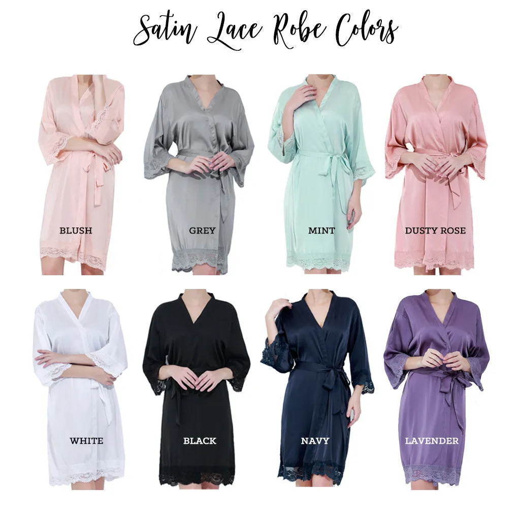 Bridesmaid Robes - Satin Lace