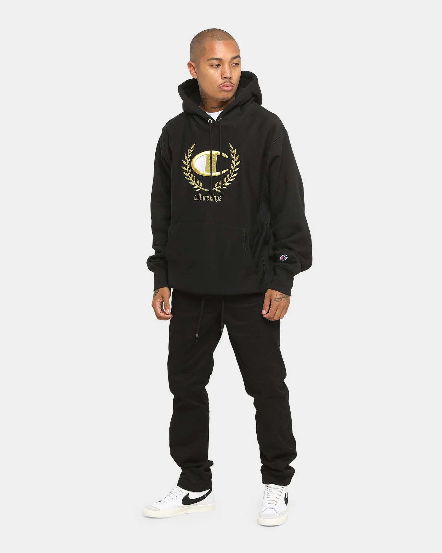 Champion Champion x Culture Kings Rev Weave Hoodie Black/Gold