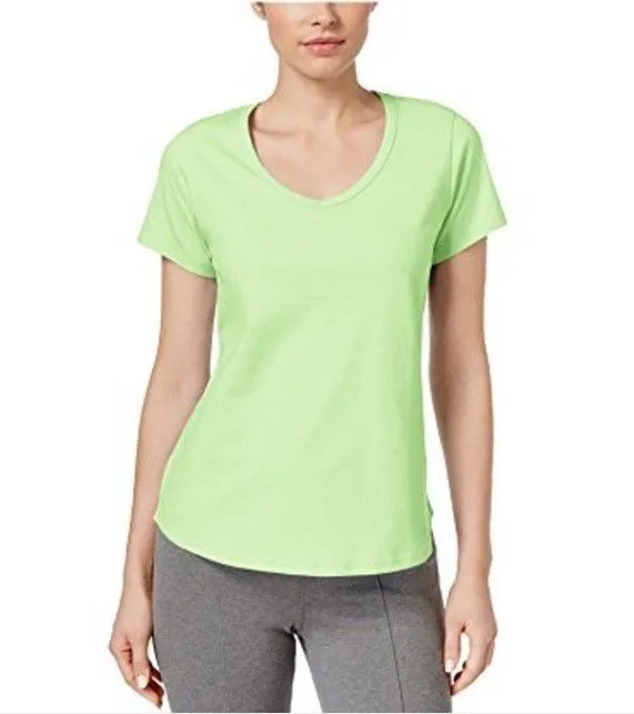 Charter Club Women's Short-Sleeve V-neck Pajama Top, Pastel Green, XS