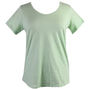 Charter Club Women's Short-Sleeve V-neck Pajama Top, Pastel Green, XS