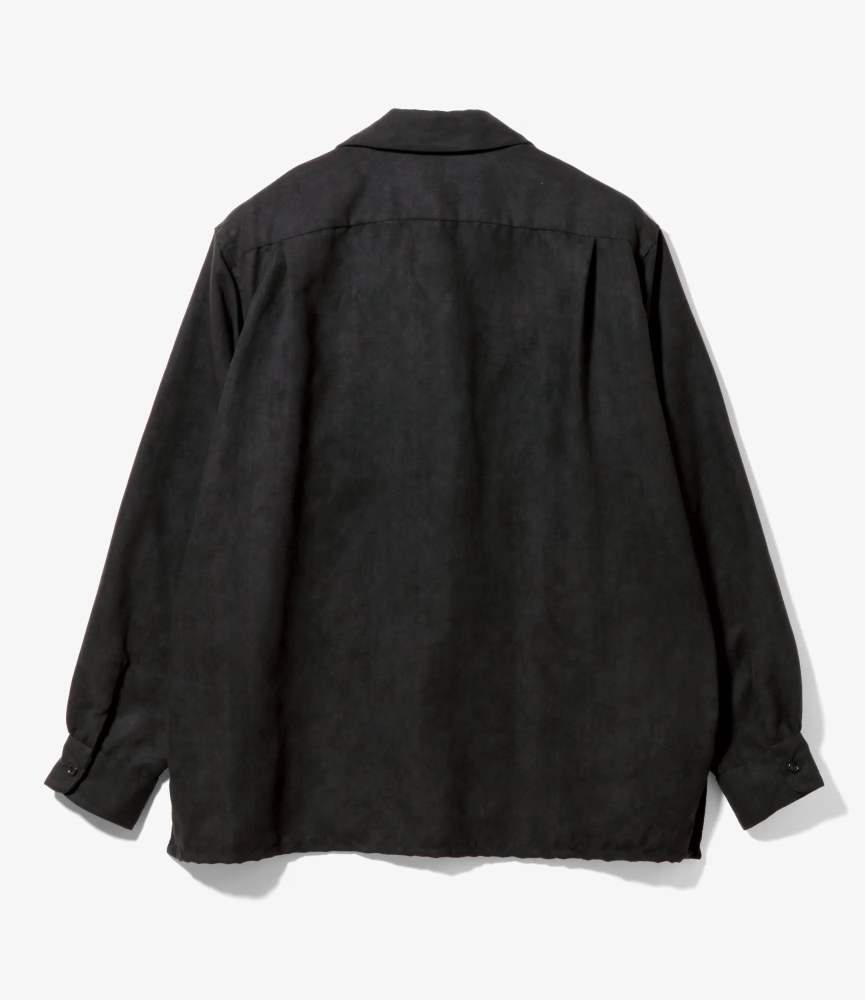 Classic Shirt – Black Poly Lightweight Fake Suede