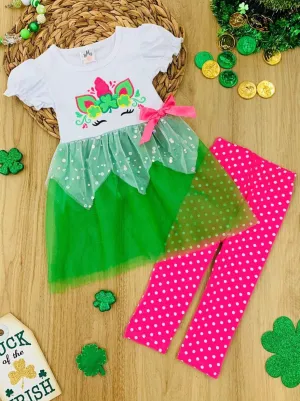 Clover Unicorn Tutu Legging Set