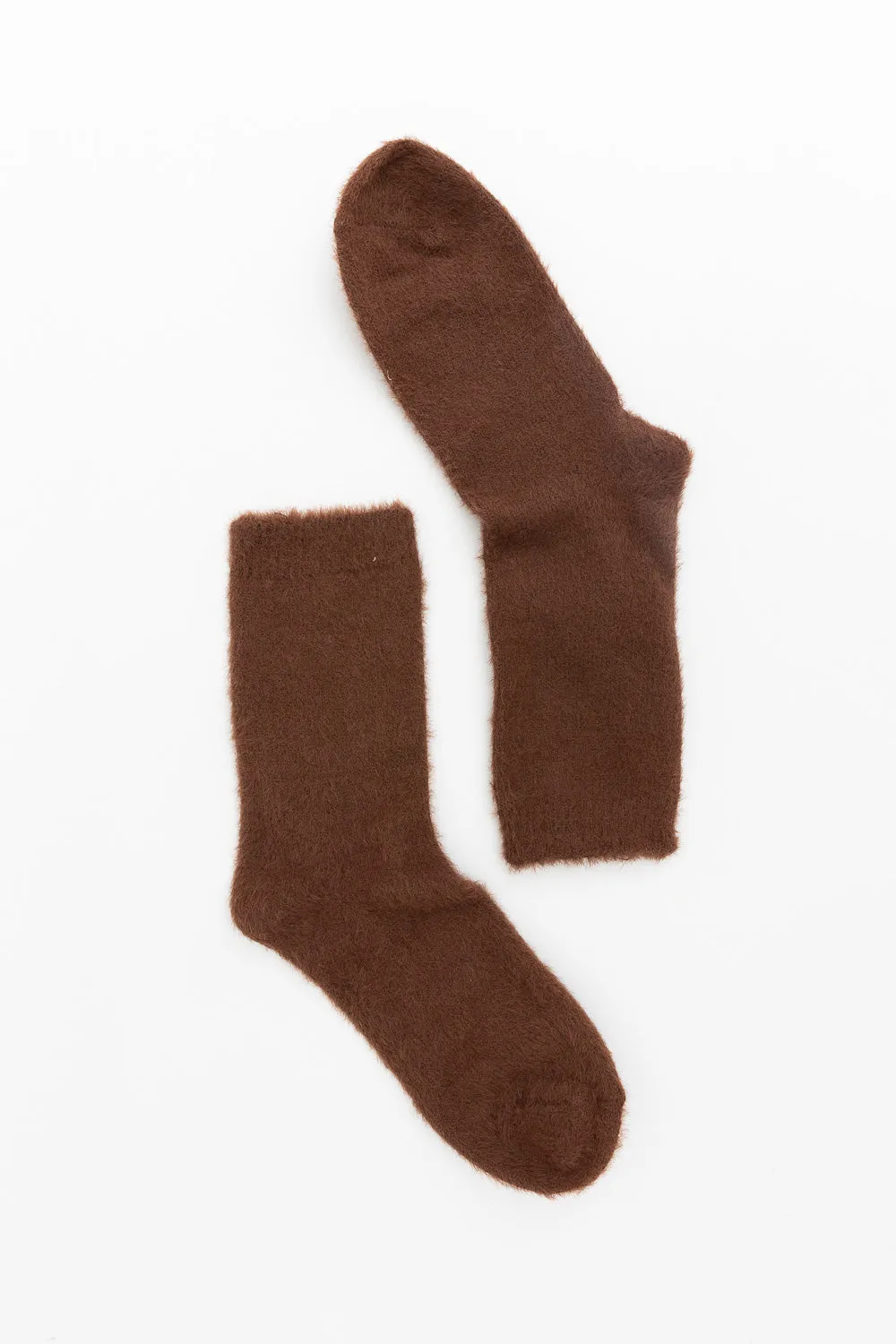 Cozy Fuzzy Crew Socks