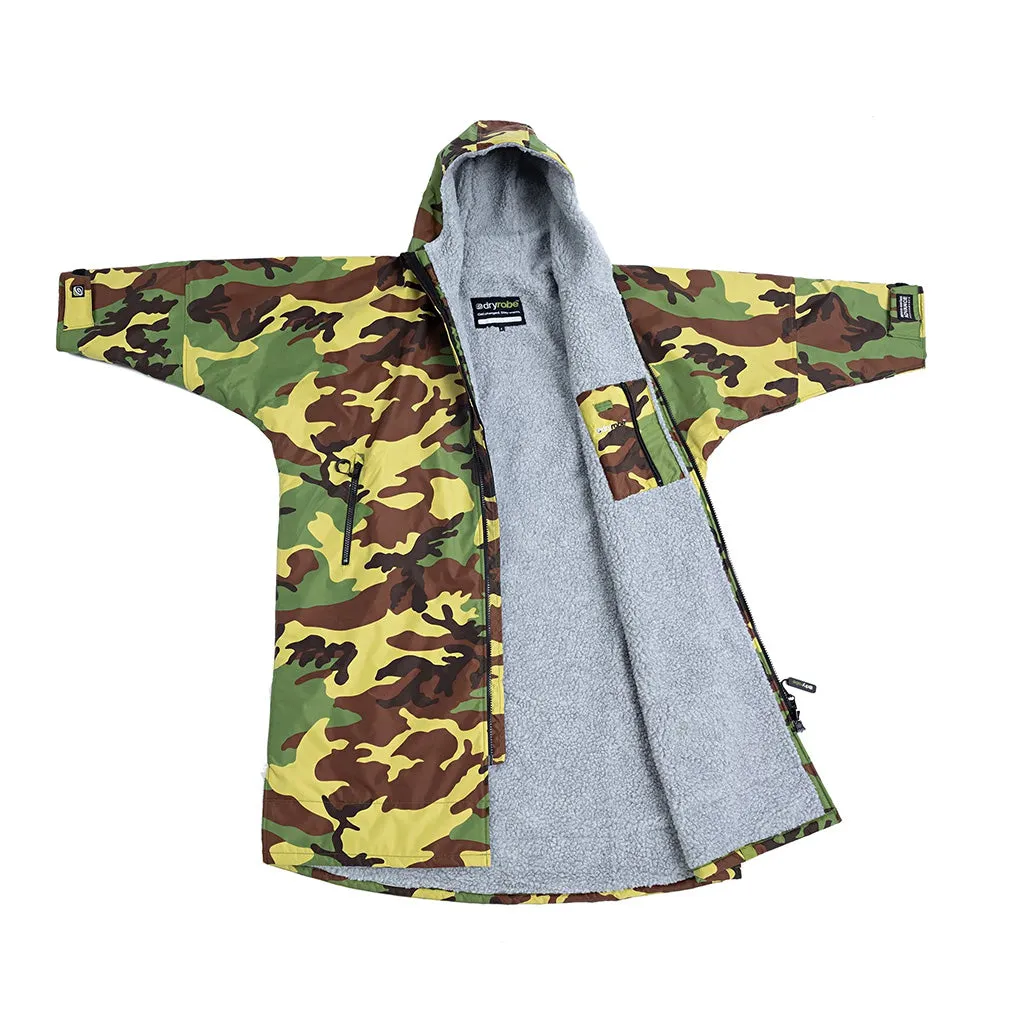 Dryrobe® Advanced Long Sleeve Changing Robe - Camouflage/Grey