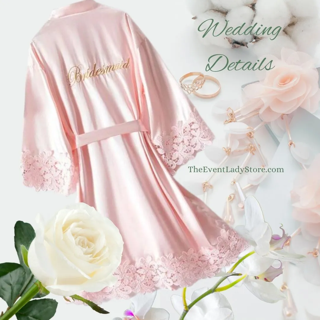 Embroidered High Quality Brides or Bridesmaids Bathrobe