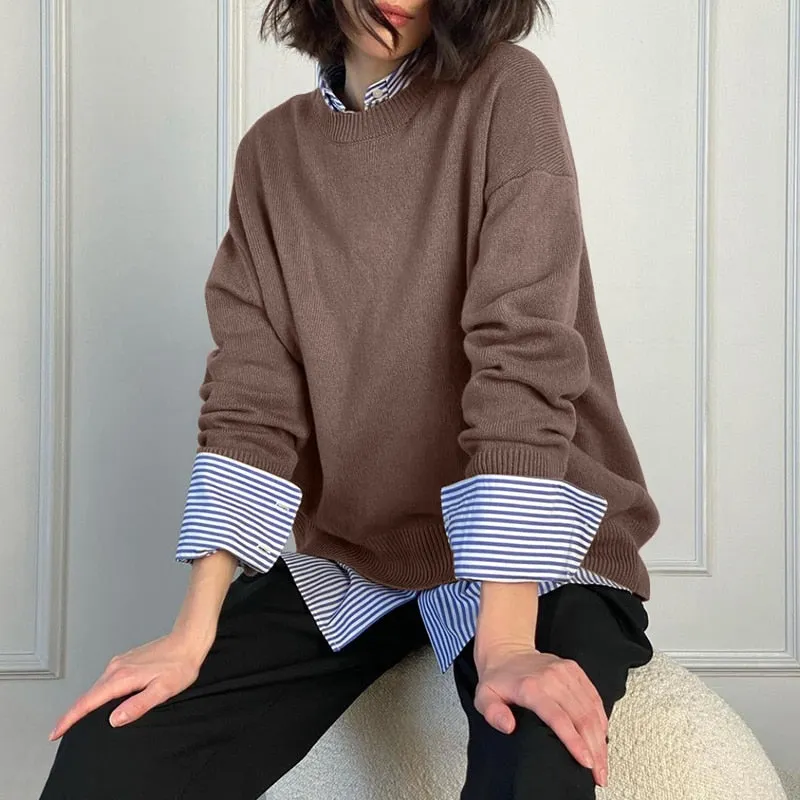 Fashionkova  Winter Warm Knitted O Neck Sweater Women 2022 Korean Elegant Basic Pullovers Ladies Loose Soft New Green Female Clothing