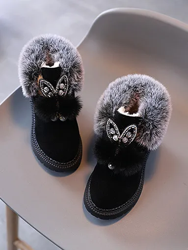 Faux Fur Butterfly Boots by Liv and Mia