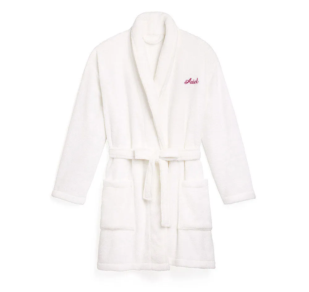 Fleece Bridesmaid Robe - White