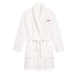 Fleece Bridesmaid Robe - White