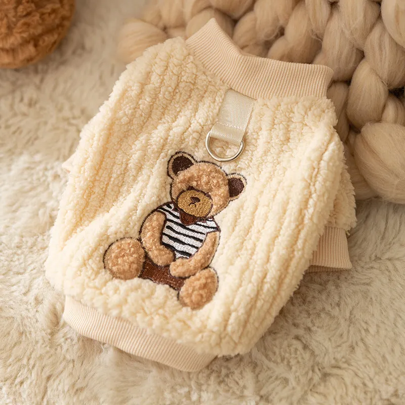 Fleece Cute Bear Pet Clothes