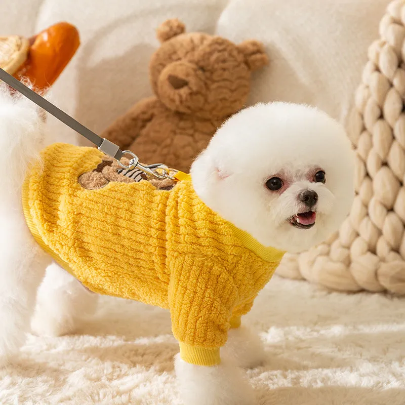 Fleece Cute Bear Pet Clothes