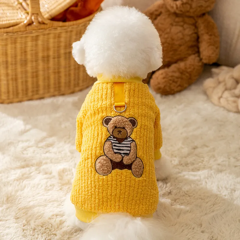 Fleece Cute Bear Pet Clothes