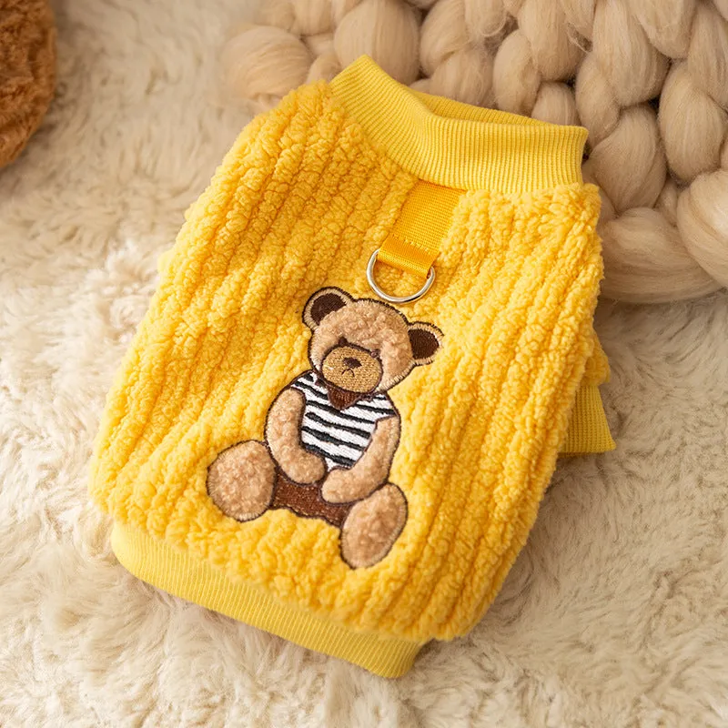 Fleece Cute Bear Pet Clothes