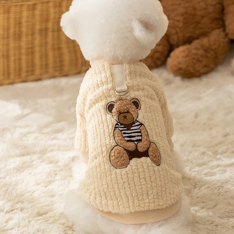 Fleece Cute Bear Pet Clothes