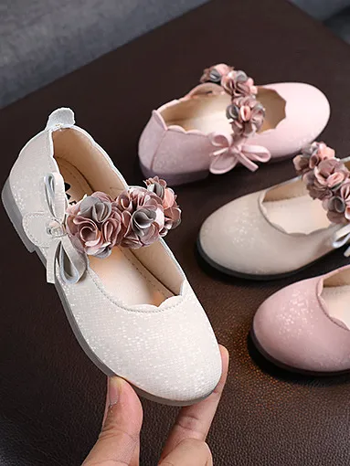 Floral Arch Ribbon Sparkle Flats by Liv and Mia