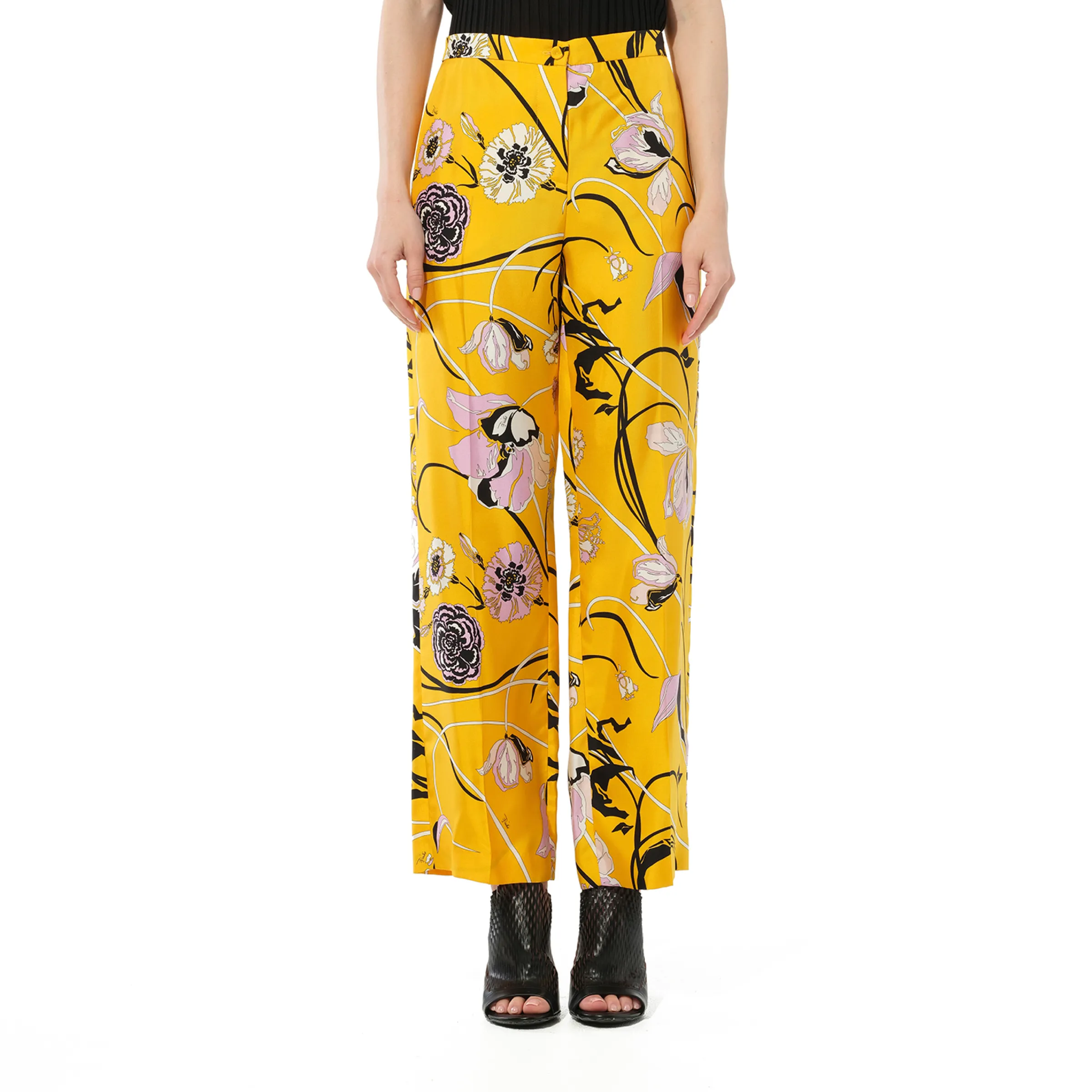 Floral Pants in Giallo