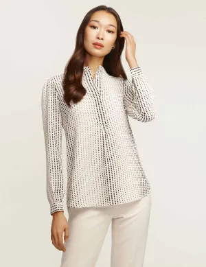 Florentine Dot Print Poet Blouse