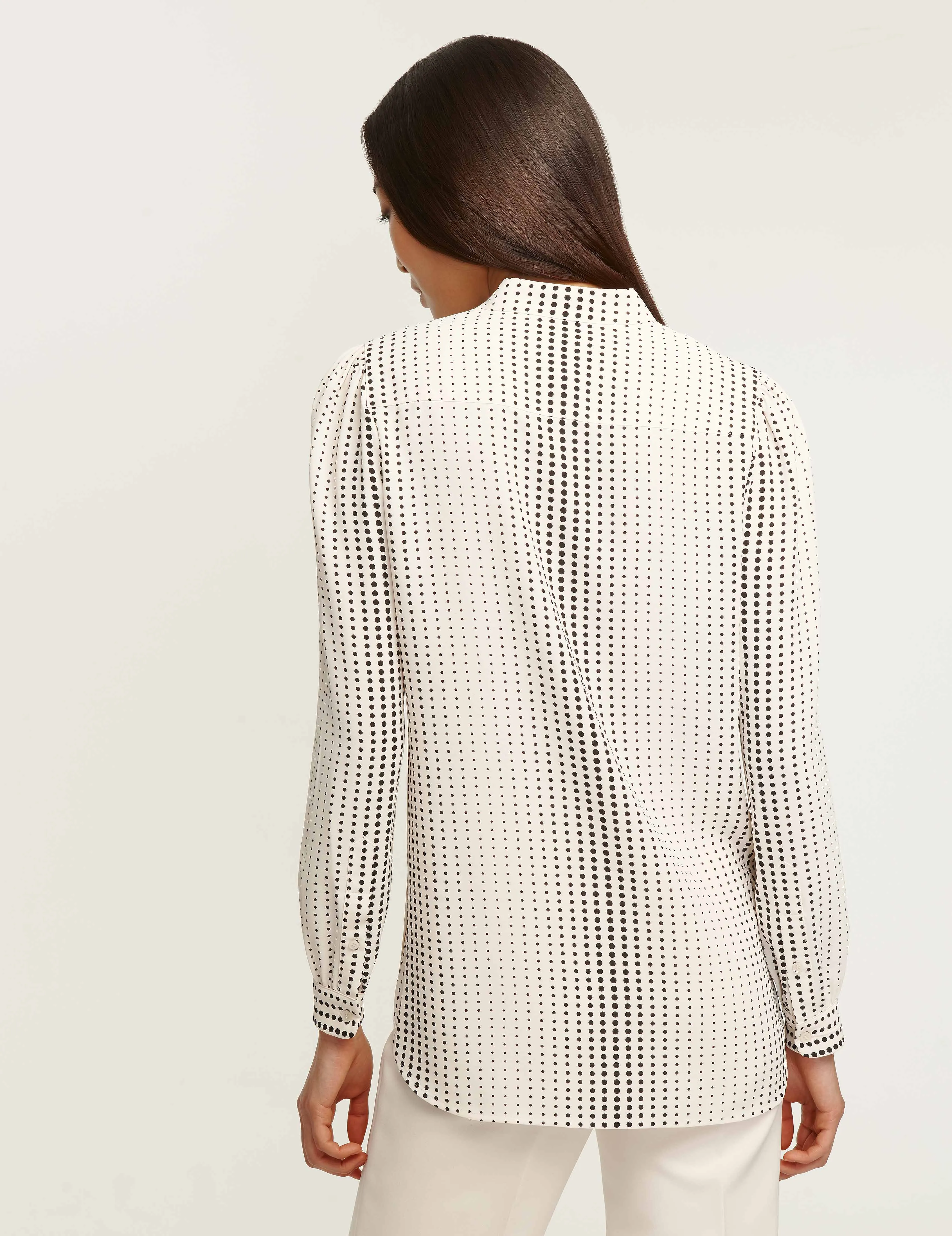 Florentine Dot Print Poet Blouse