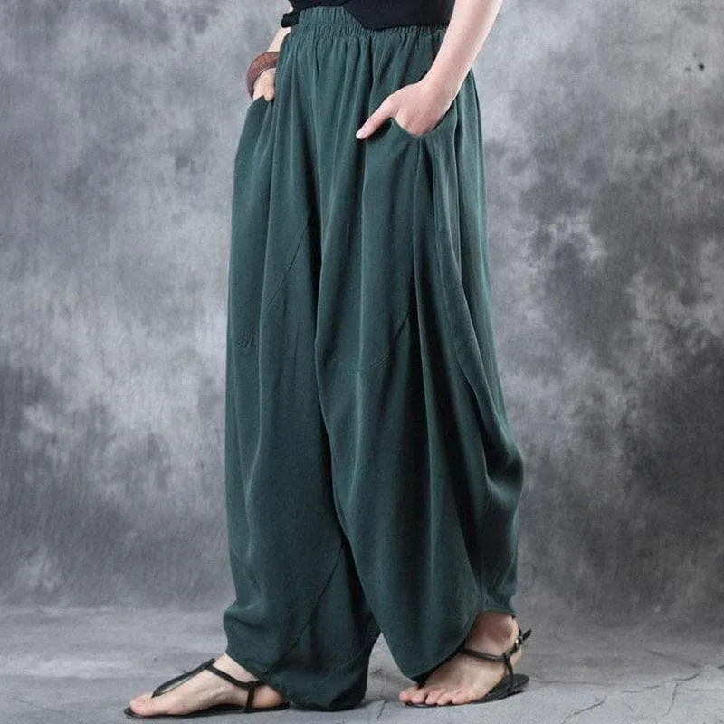 Flowy & Free Cotton Harem Pants  | Zen