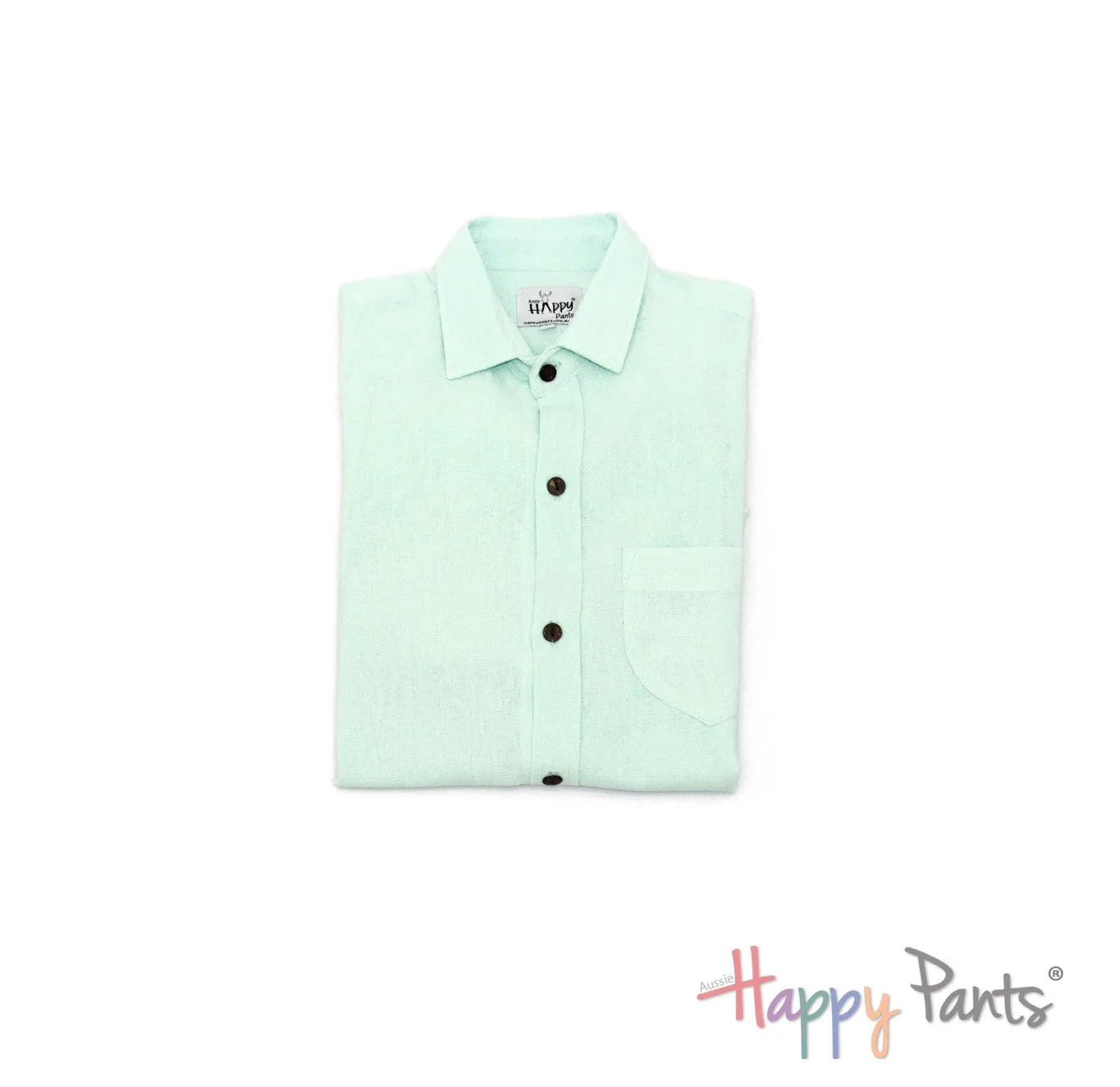 Fresh Mint Green Button Shirt