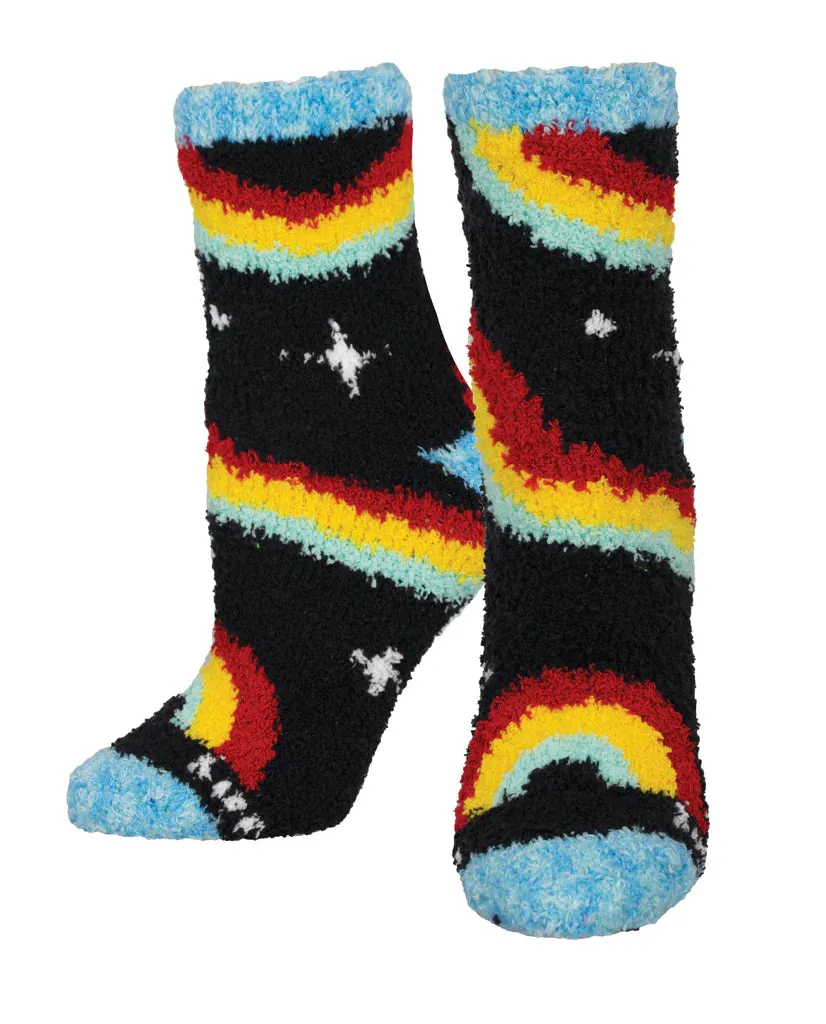 Fuzzy Rainbow Socks