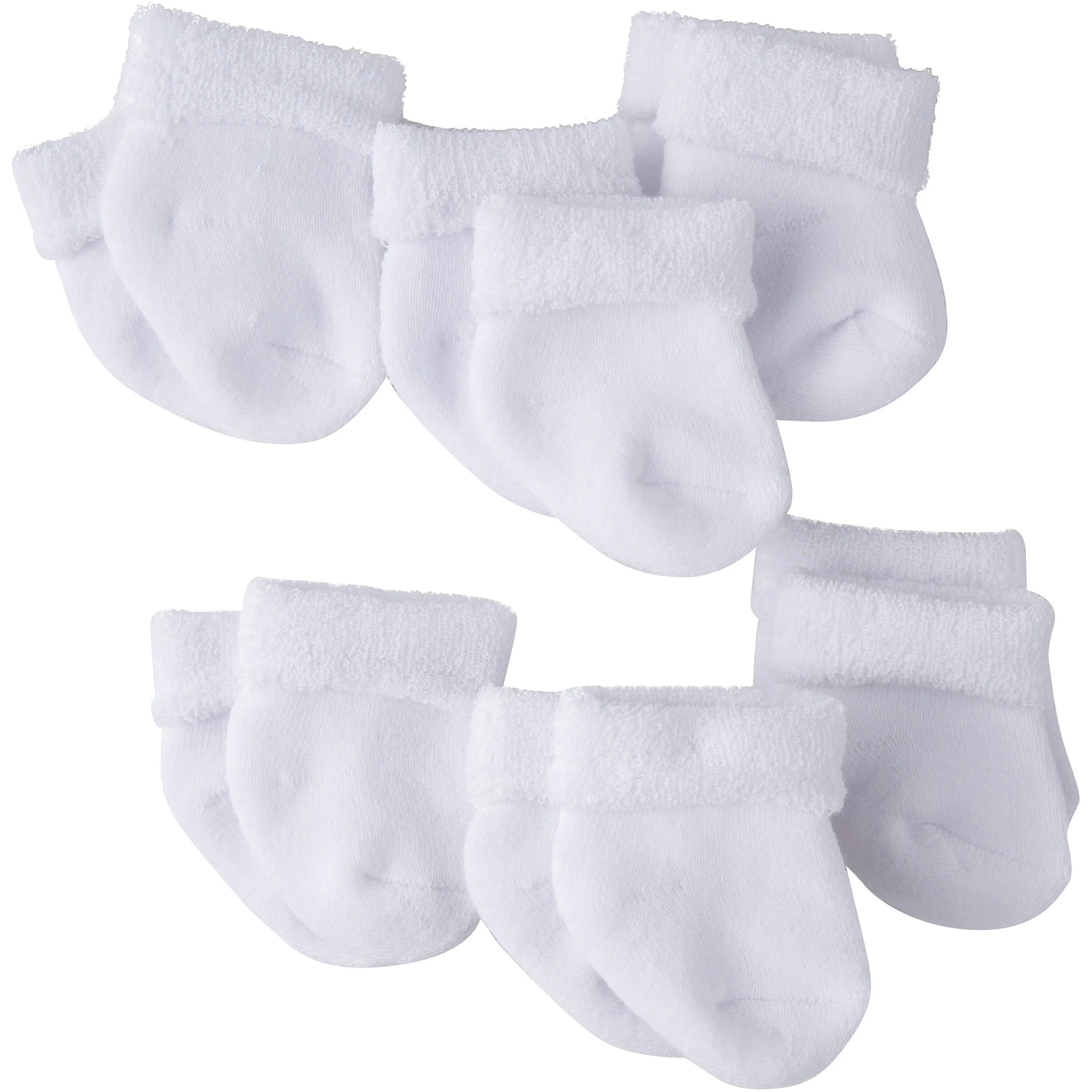 Gerber Newborn Baby Unisex Terry Bootie Sock, 6-Pack