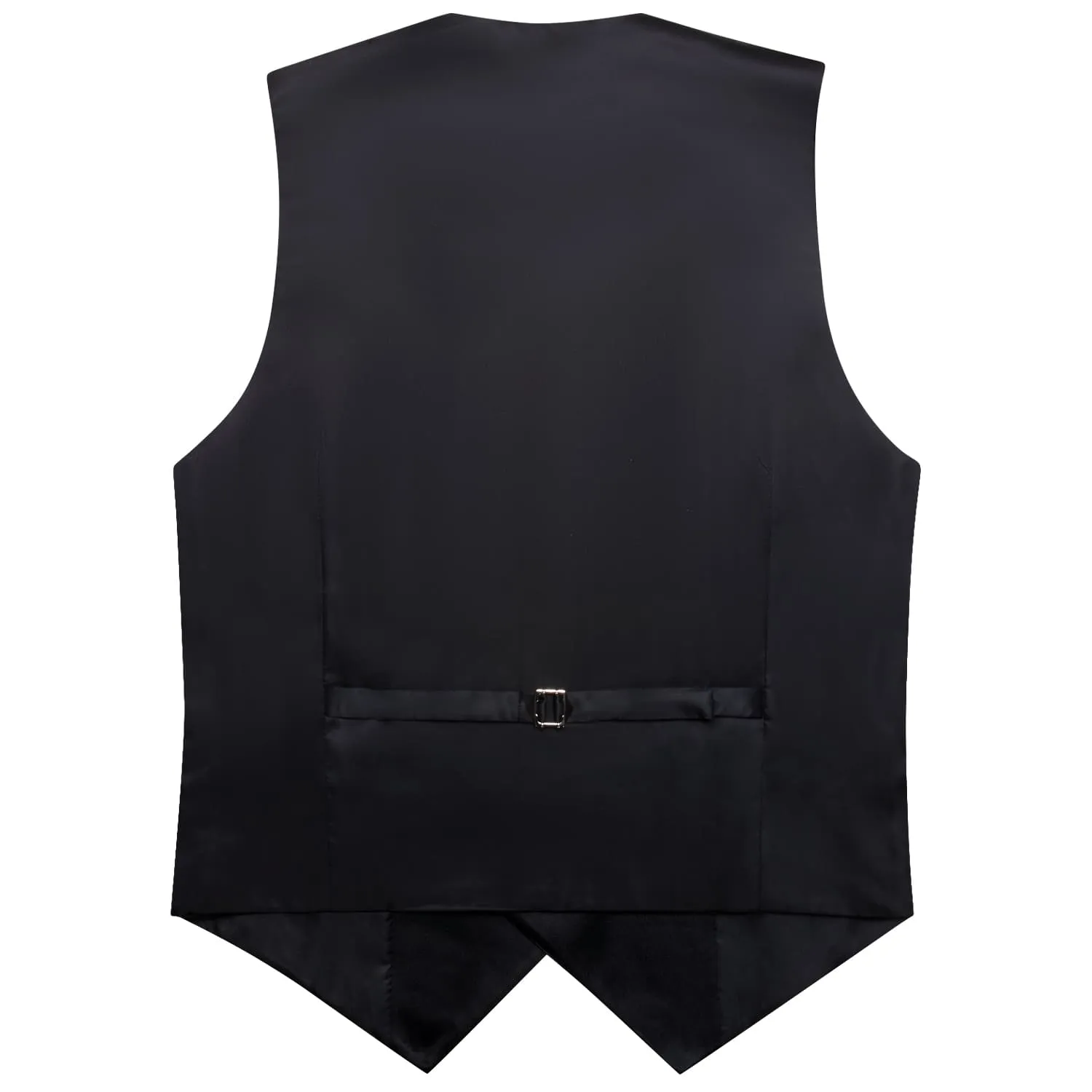 Hi-Tie Rosy Brown Double Breasted Waistcoat Black Shawl Lapel Vest