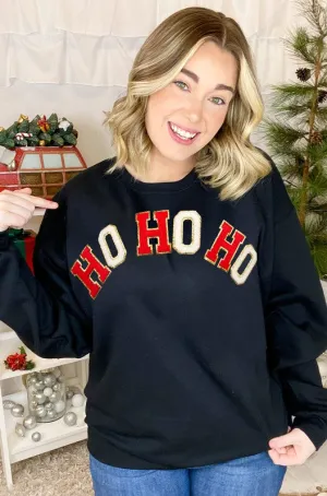 Ho, Ho, Ho, Chenille Sweatshirt