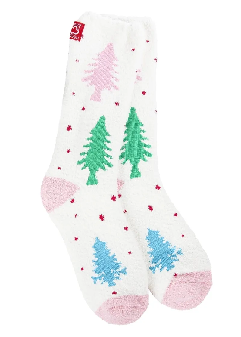 Holiday Cozy Crew Socks (Whimsical Forest)