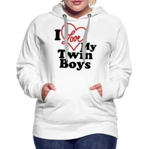 I Love My Twin Boys : Women’s Premium Hoodie