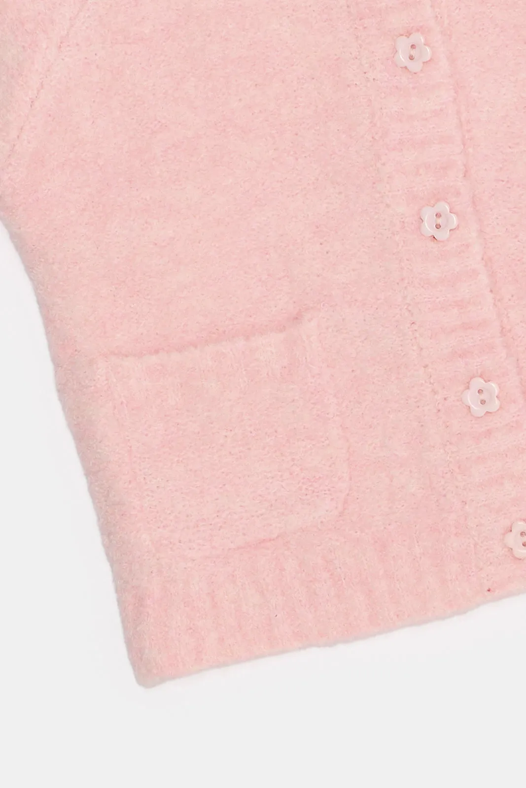 Infant Girls Pink Knitted Cardigan