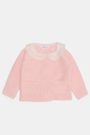 Infant Girls Pink Knitted Cardigan