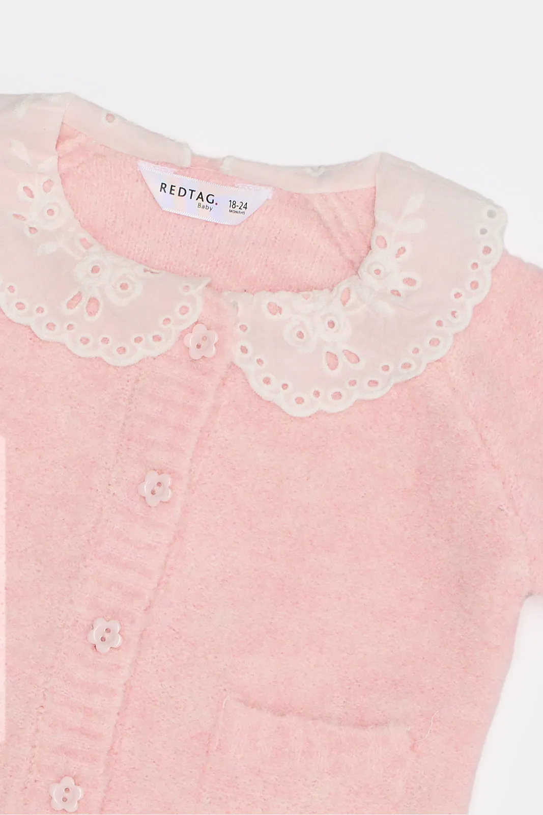 Infant Girls Pink Knitted Cardigan