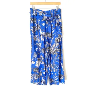 J. Crew Blue Floral Flowy Pants- Size 14 (Inseam 24”)