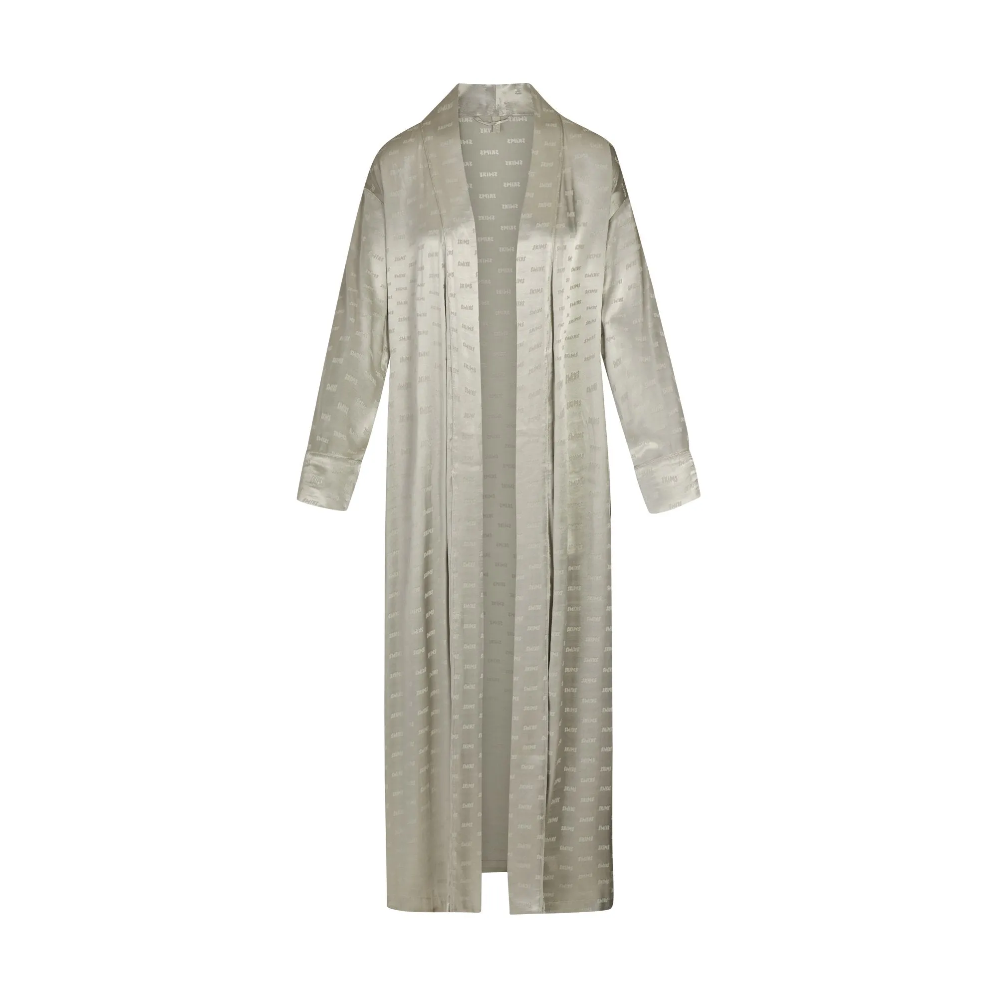 JACQUARD LONG ROBE | TALC