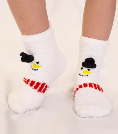 Kids Snowman Cozy Socks