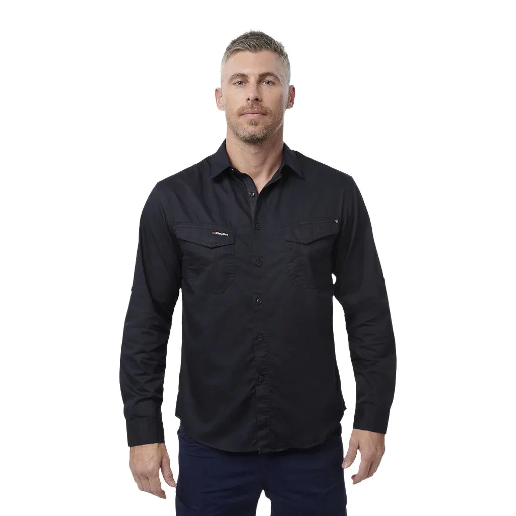 King Gee Tradies Lightweight Cotton Drill Long Sleeve Work Shirt (K14350)