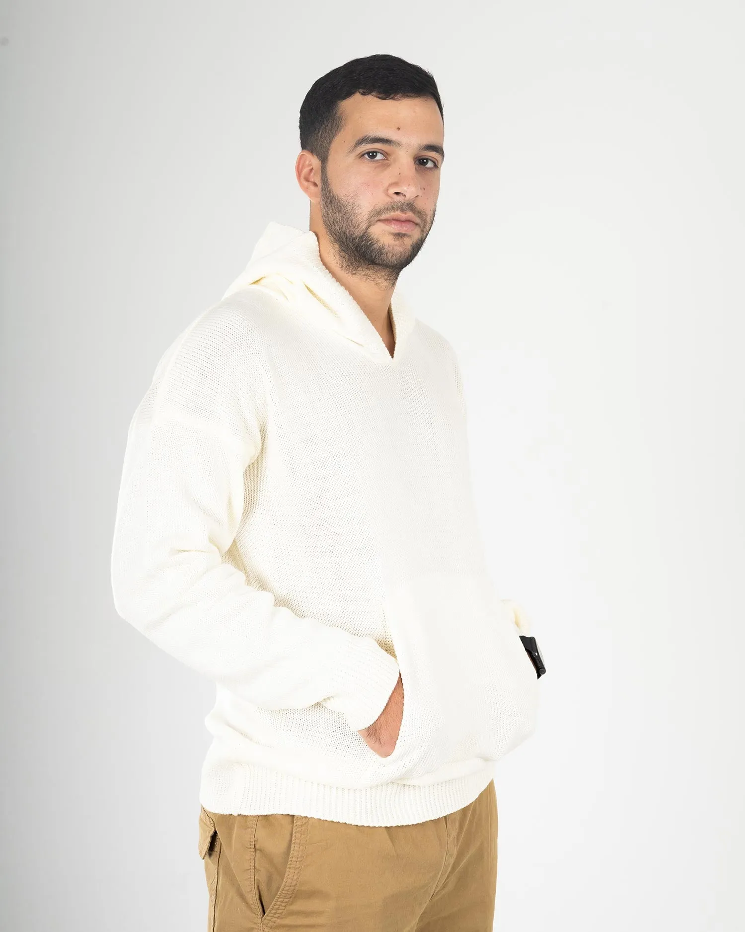 Knitted Tricot Hoodie - V Y C