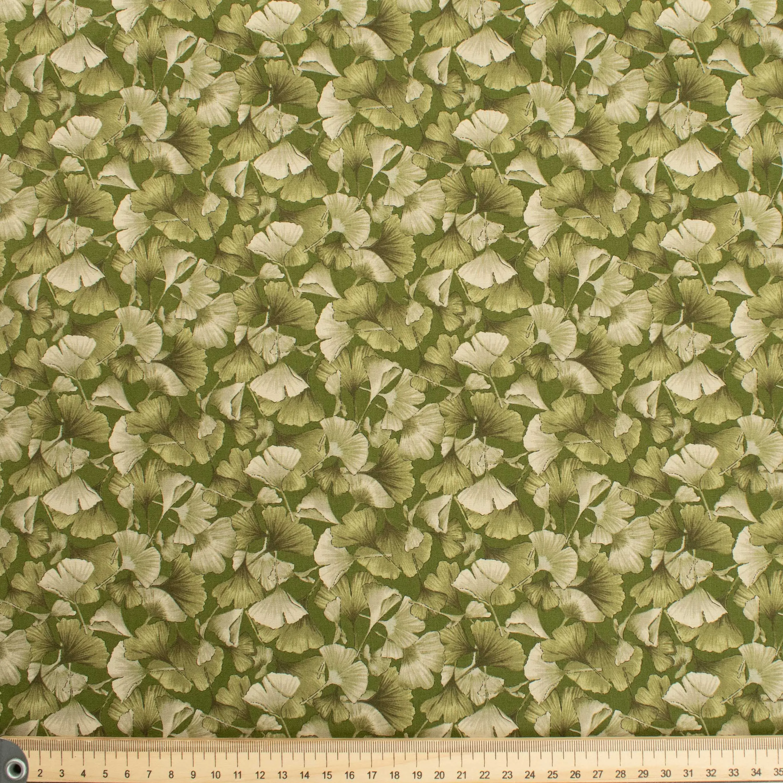 Kona Bay Fabrics Outdoor Green Ginkgo Leaf Cotton Prints